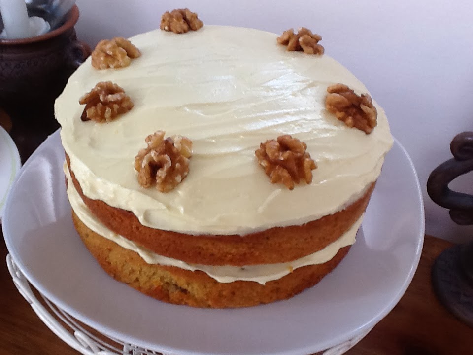 Yummy Mummy Carrot and walnut cake with cream cheese icing