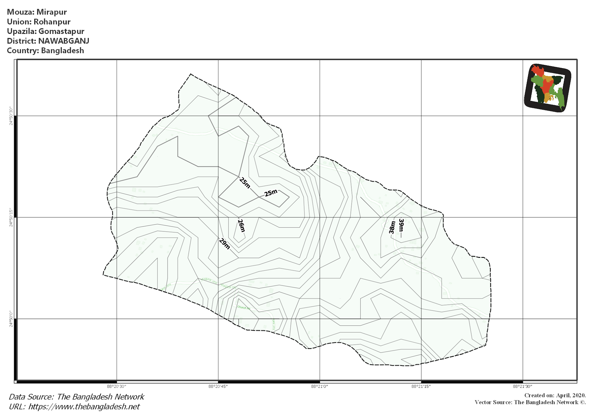 Map of Mirapur Mouza of Gomastapur Upazila, NAWABGANJ Map of Mirapur Mouza of Gomastapur Upazila, NAWABGANJ, Bangladesh.