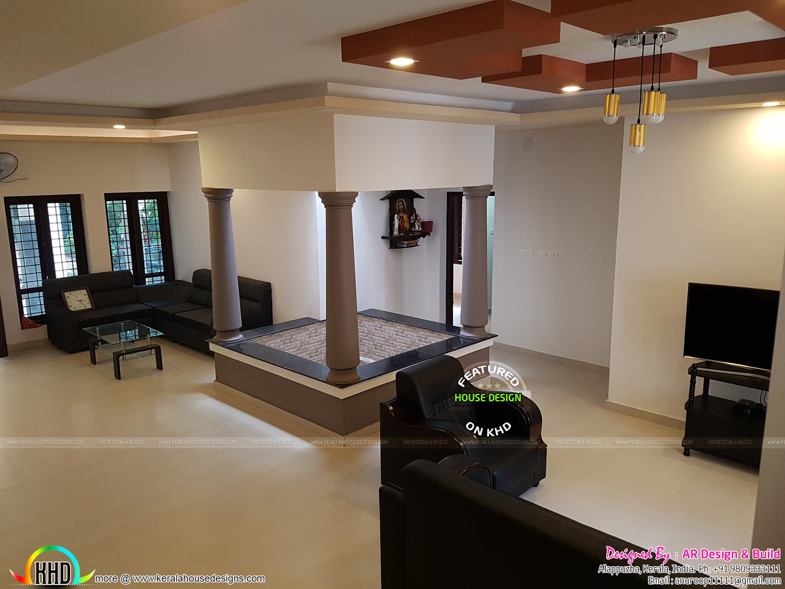 Finished Kerala home design with interior photos Kerala home design