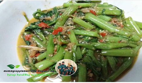 Resepi Sayur Kangkung Goreng Belacan Blog Mummy Ida