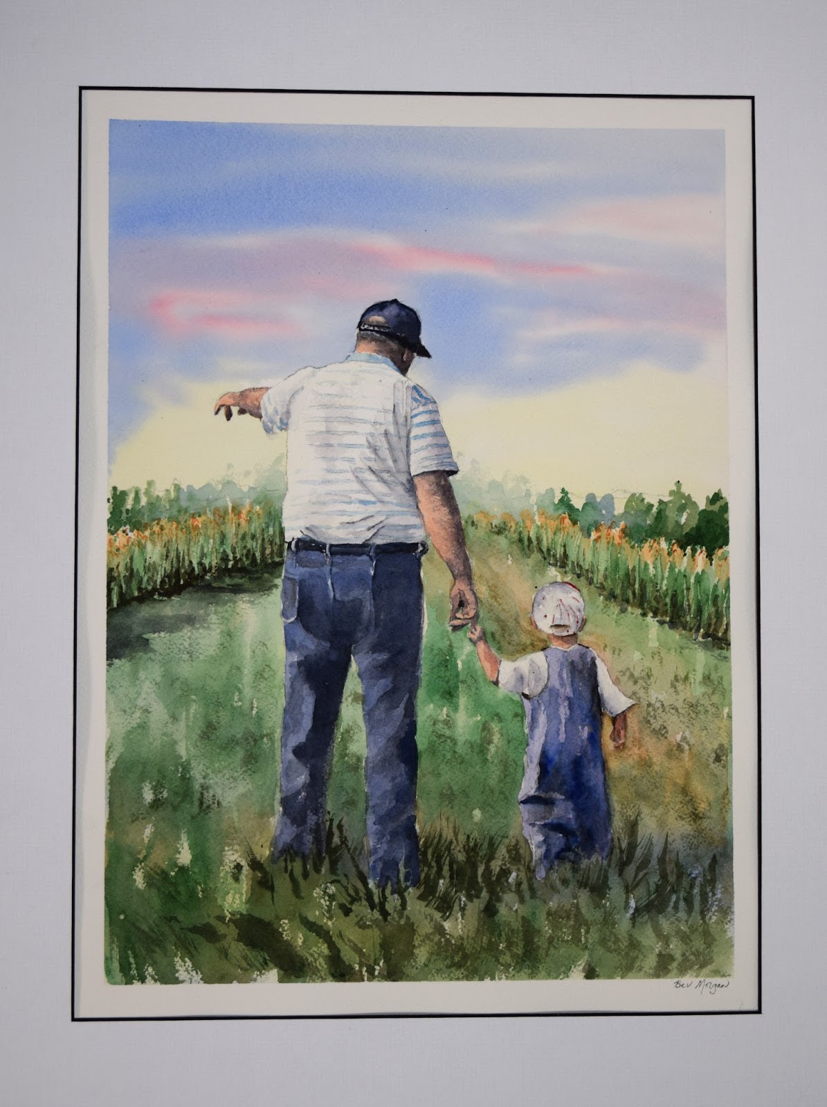 Bev Painting Adventures "PROUD GRANDPA" new online Watercolour