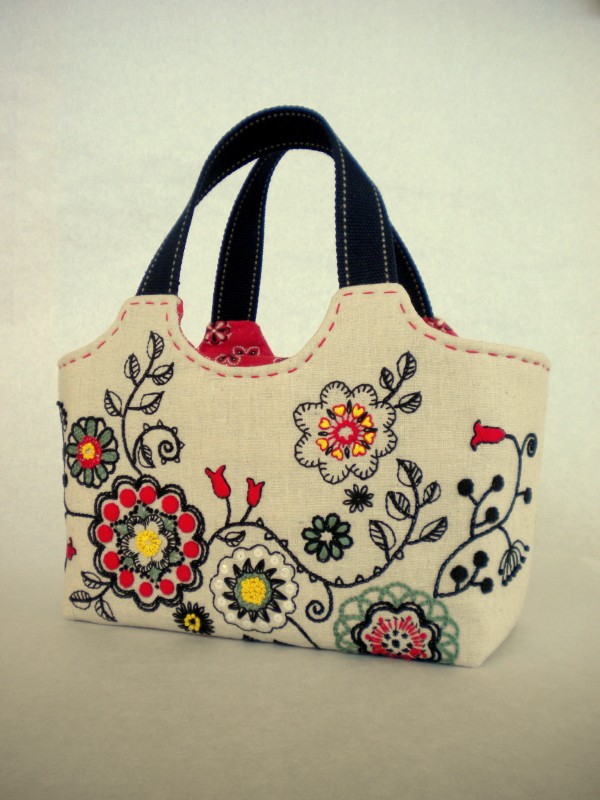 Harujion Design: Folklore Flower Embroidered Tote!