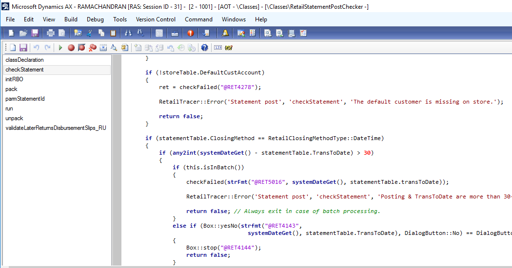 AX 2012 Retail statement posting date are more than 30 days apart