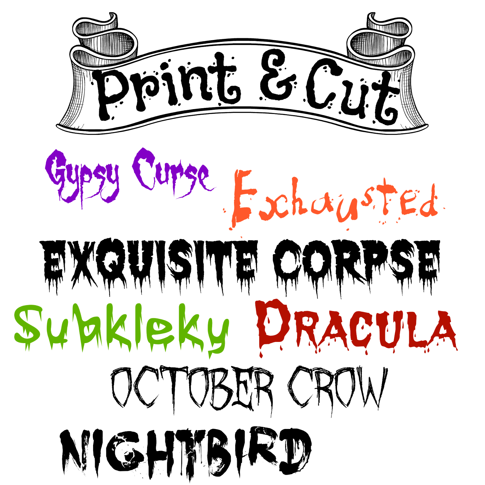Silhouette, friendly, free, halloween designs, print and cut