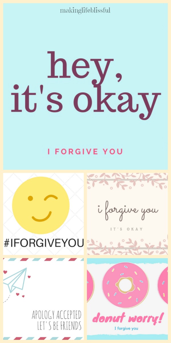 Free Printable Forgiveness Cards Making Life Blissful