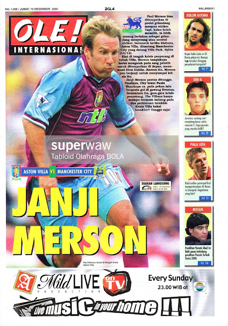 PAUL MERSON ASTON VILLA VS MANCHESTER CITY PAUL MERSON ASTON VILLA VS MANCHESTER CITY