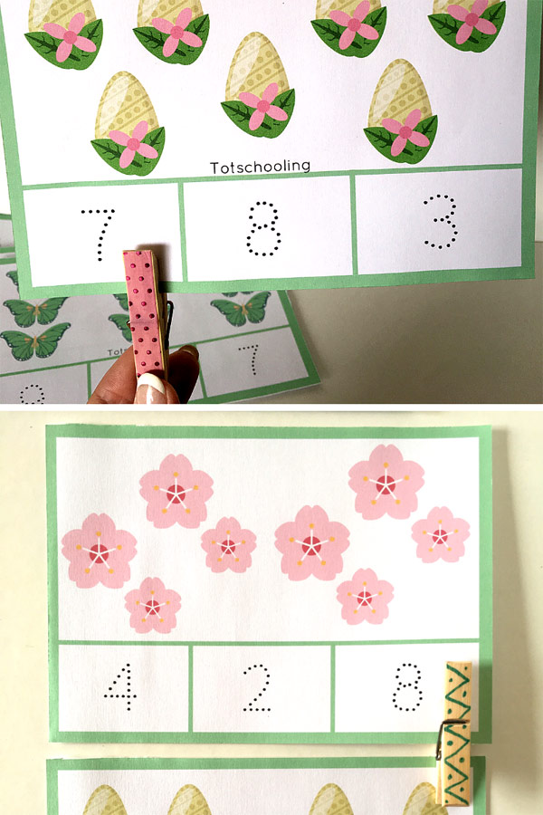 Trace and Count Number Pencils  Totschooling - Toddler, Preschool
