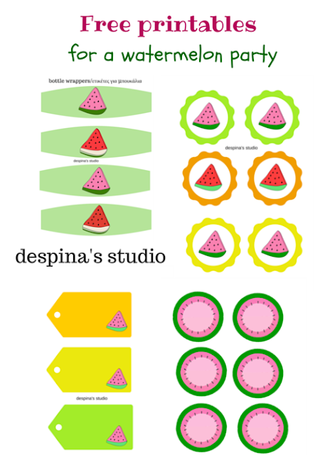 Watermelon party Free Printables set