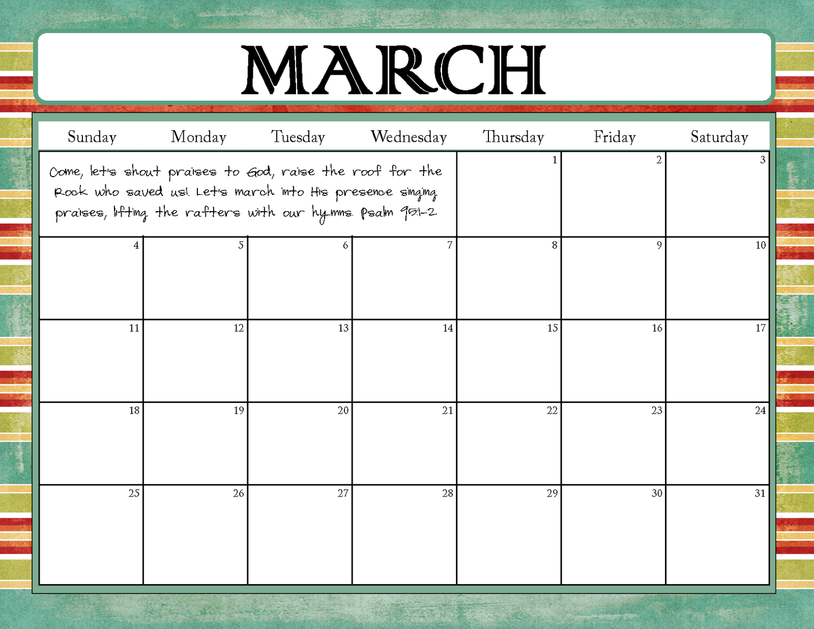 Календарь на март 25 года