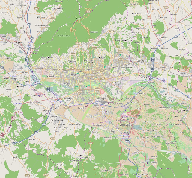 Mapa de Zagreb – Croácia