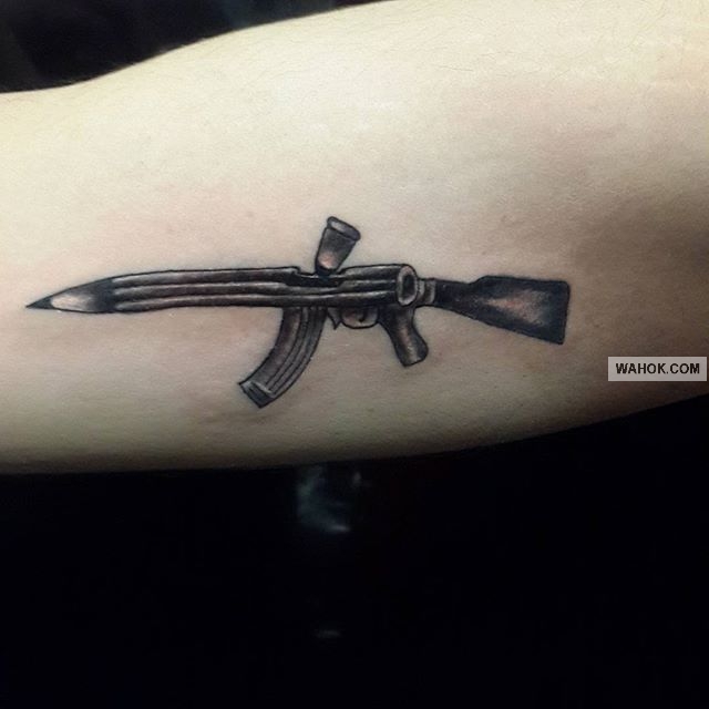 Gambar Tattoo 3D Tembak Terbaru Di Dada, Punggung, Paha, Leher, Betis, Paling Keren
