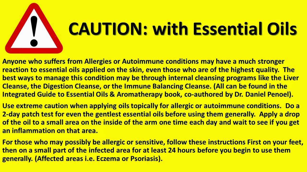 Clinical Essential Oils SAFETY with Essential Oils