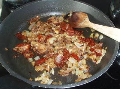salsa de boletus y tomates secos