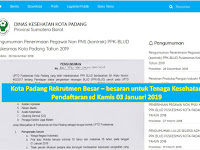 Asisten Apoteker, Rekam medis dan Analis Kesehatan - BLUD Puskesmas se Kota Padang Tutup Kamis 03 Jan 2019 Asisten Apoteker, Rekam medis dan Analis Kesehatan - BLUD Puskesmas se Kota Padang Tutup Kamis 03 Jan 2019
