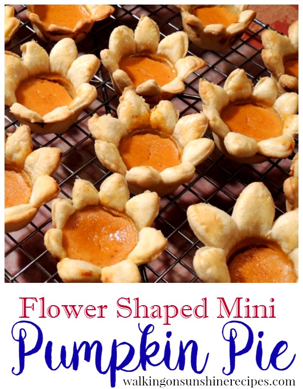 Flower Shaped Mini Pumpkin Pie from Walking on Sunshine Recipes short promo