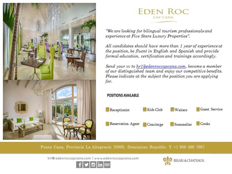 HOTEL EDEN ROC PUNTA CANA CON VACANTES Empleos Rodriguez Empleos Rodriguez