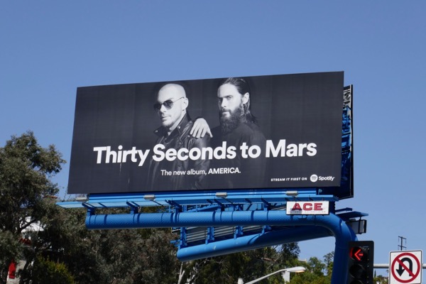 Thirty Seconds to Mars America Spotify billboard Sunset Strip Thirty Seconds to Mars America Spotify billboard