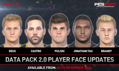 PES 2017 DLC 2 Face Pack Onlue Khusus Kerak