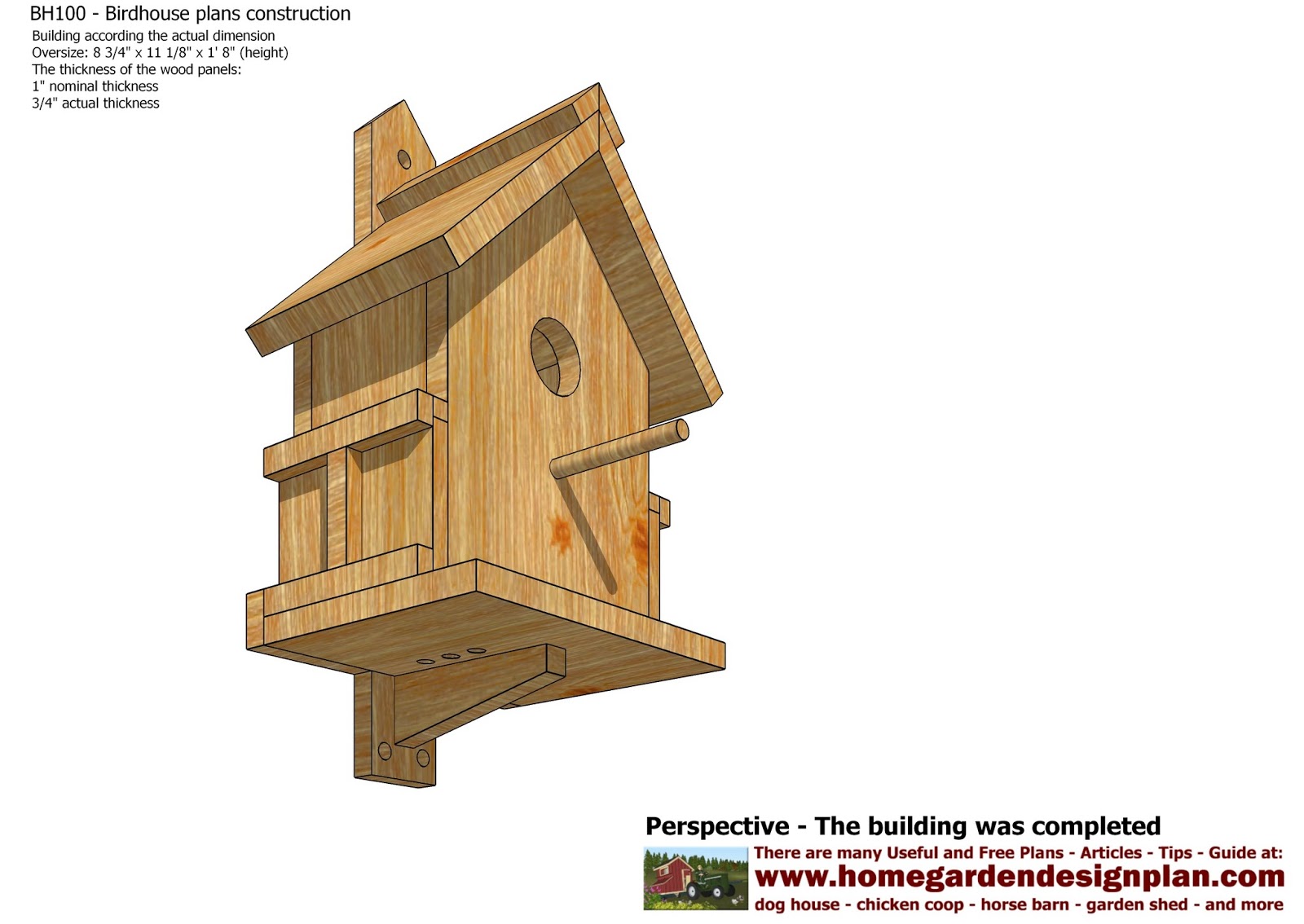Build a coop blog BH100 Bird  House  Plans  Construction 