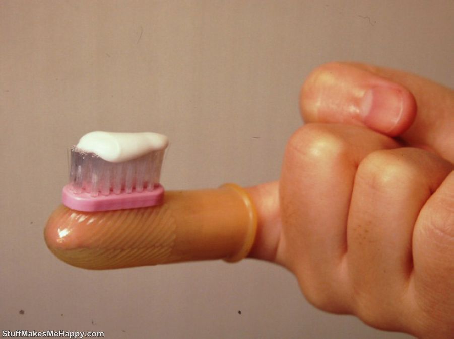 2. Toothbrush - finger attachment