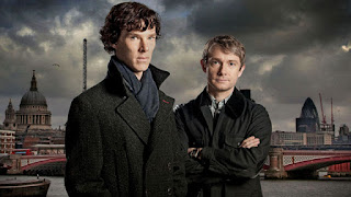 Benedict Cumberbatch and Martin Freeman as Sherlock Holmes and John Watson in BBC 'Sherlock' Benedict Cumberbatch and Martin Freeman as Sherlock Holmes and John Watson in BBC 'Sherlock'