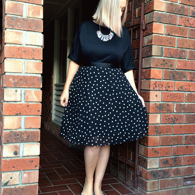 Dress and spotty skirt | Almost Posh