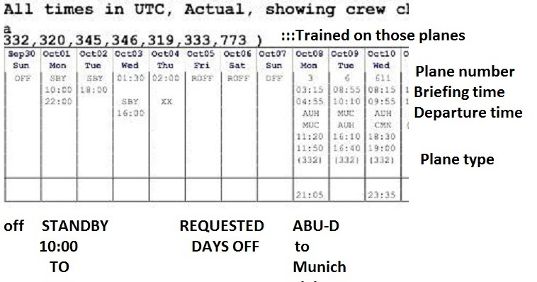 Journey Through Life Etihad Emirates Qatar Crew Roster Samples