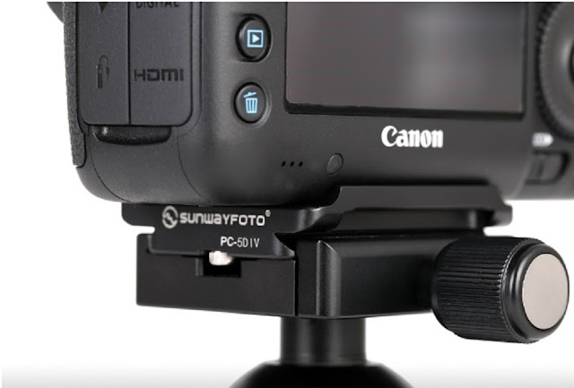 Sunwayfoto PC-5DIV plate on Canon EOS 5D Mk IV low