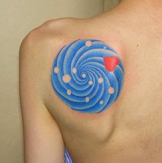 Spiral Tattoo design on upper back
