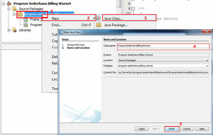 membuat program billing warnet dengan java