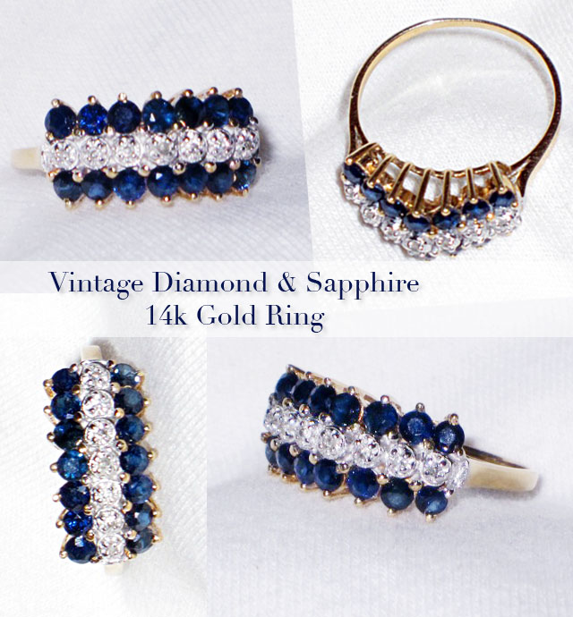 Sapphire and diamond rings
