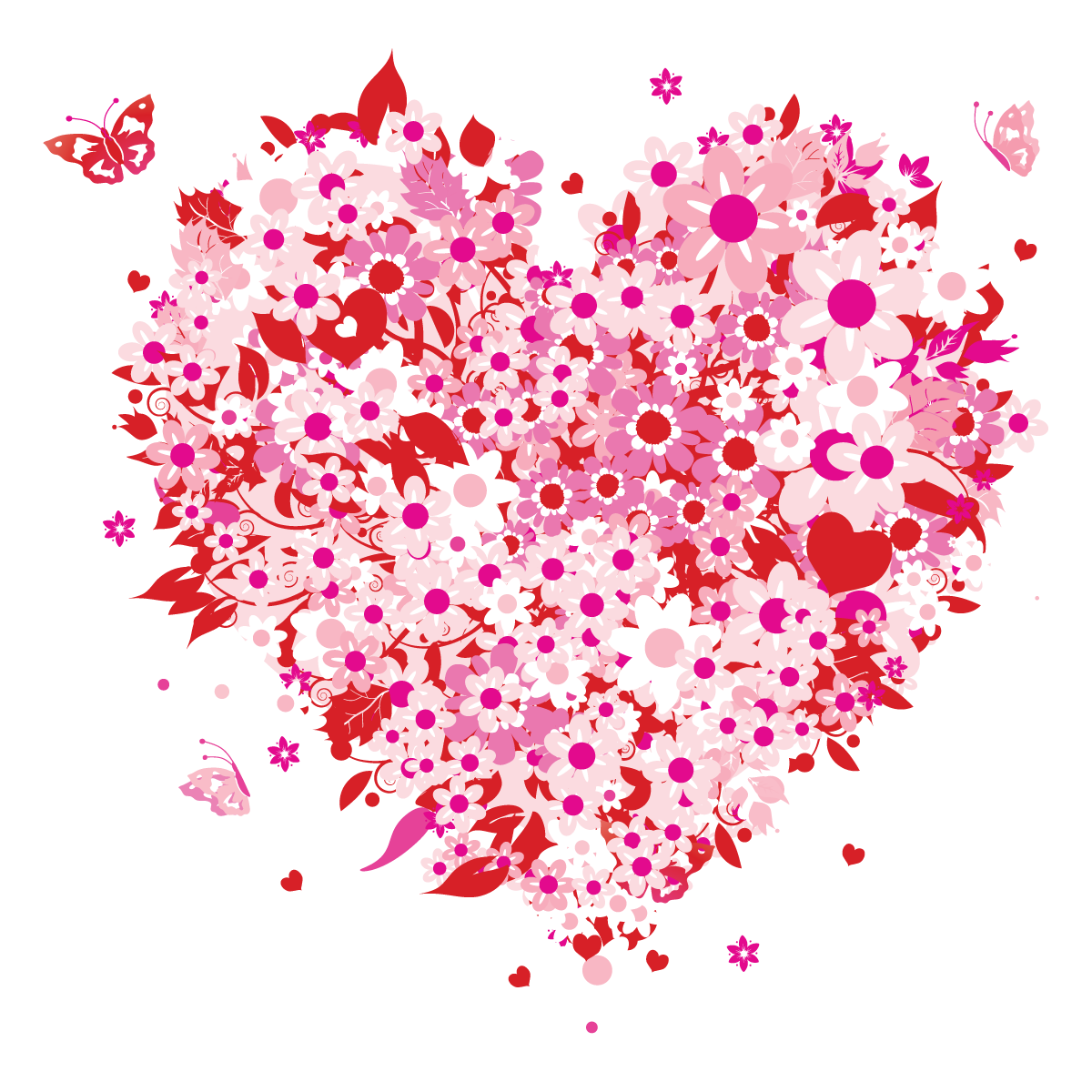 free heart flower clipart - photo #37