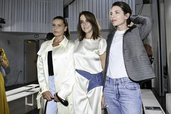 Princess Stephanie, Charlotte Casiraghi, Camille Gottlieb at Alter Design Menswear Spring Summer 2020 collection