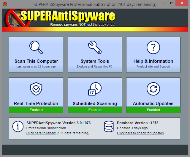 SuperAntiSpyware screen-shot