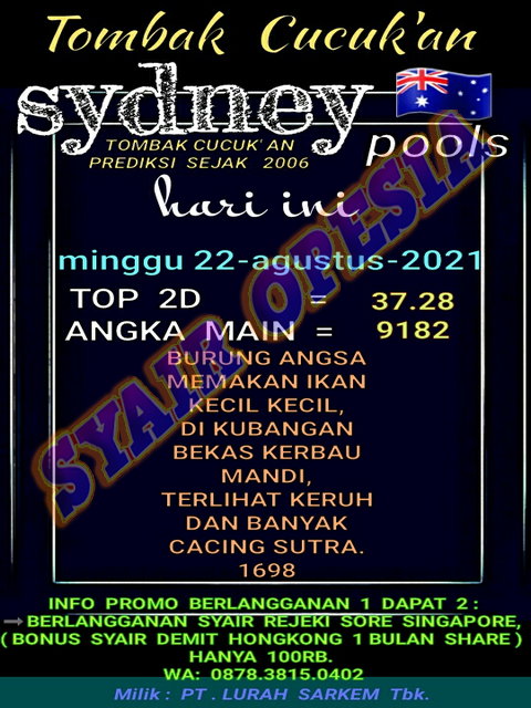 Syair Sdy Hari Ini Minggu 22 Agustus 2021 Opesia Official Syair Sdy Hari Ini Minggu 22 Agustus 2021 Opesia Official