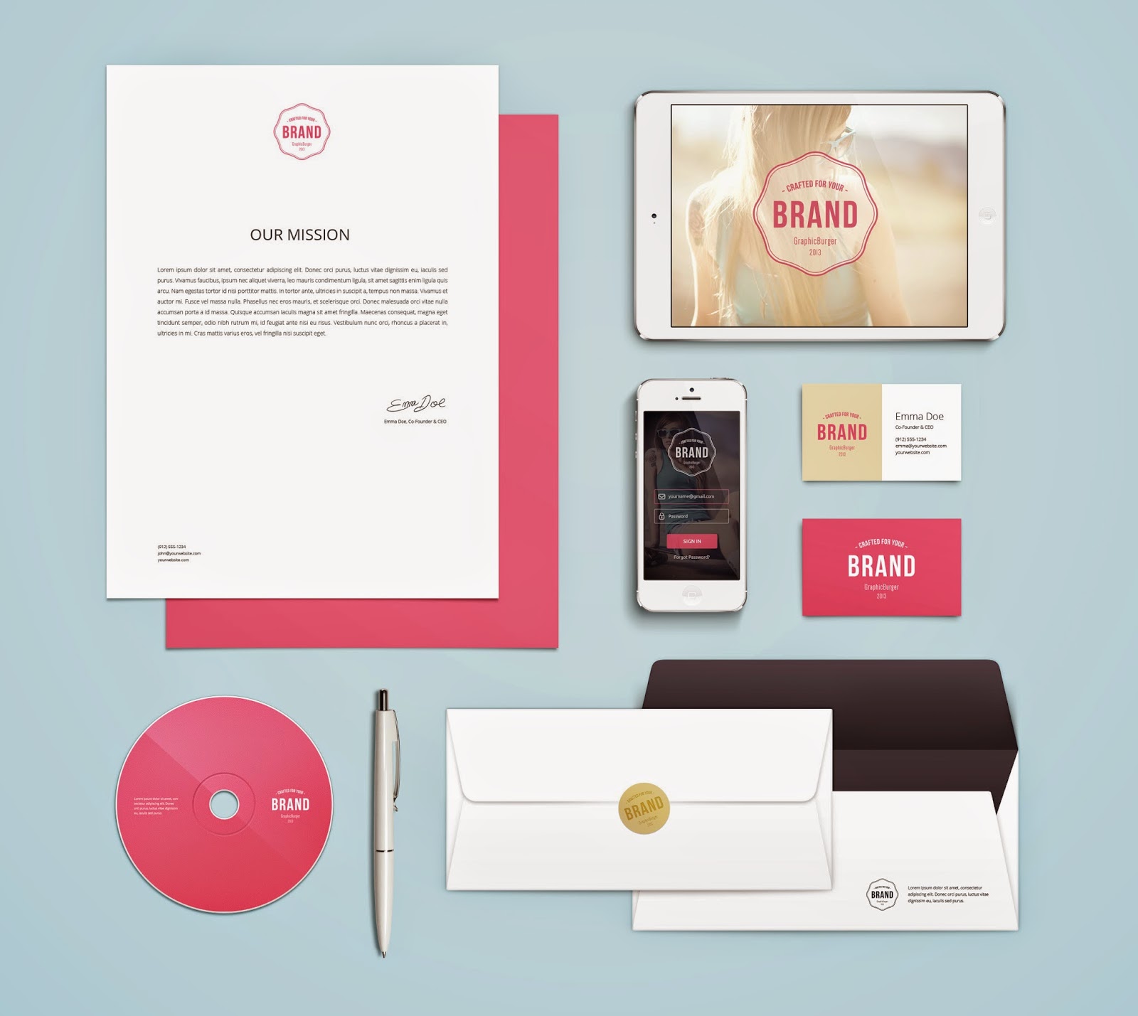 Download 301+ Branding Identity Mockup Pack for Branding