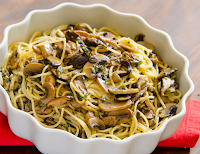 Espaguete com Ragu de Cogumelos Espaguete com Ragu de Cogumelos (vegana)