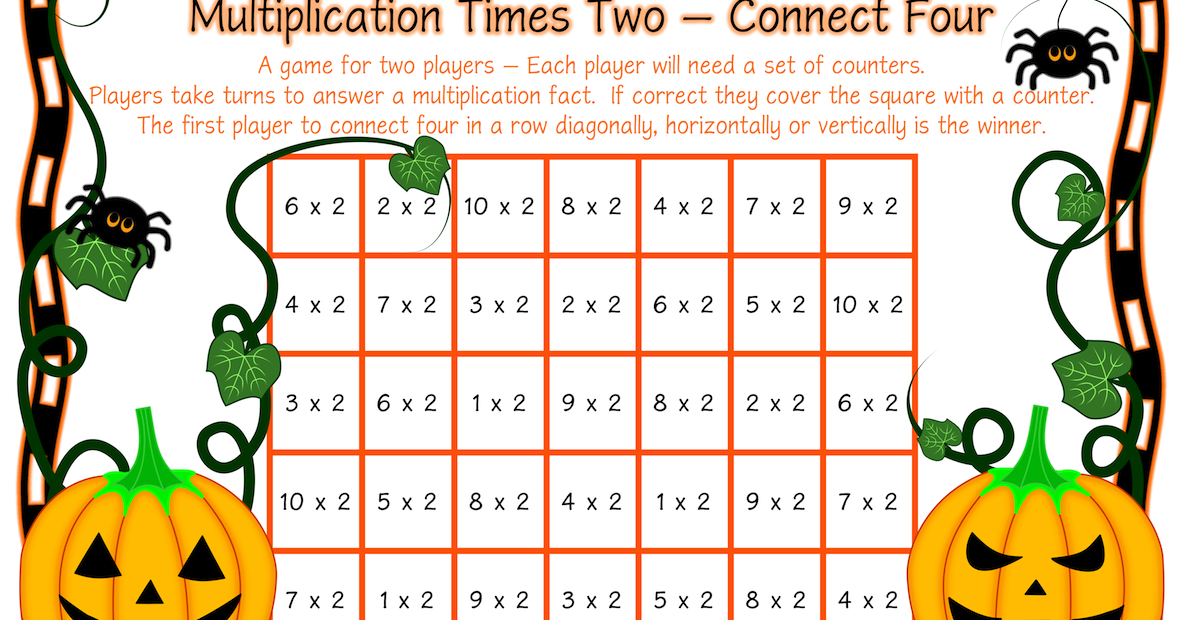 Classroom Treasures Multiplication Games Halloween Theme