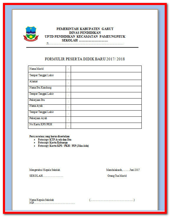 Contoh Formulir Akseptor Latih Gres Tahun 2017/2018 Siap Cetak Format
Words.Docx