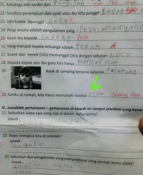 Jawaban-Jawaban Siswa Kreatif Pada Saat Ujian atau Tugas Sekolah