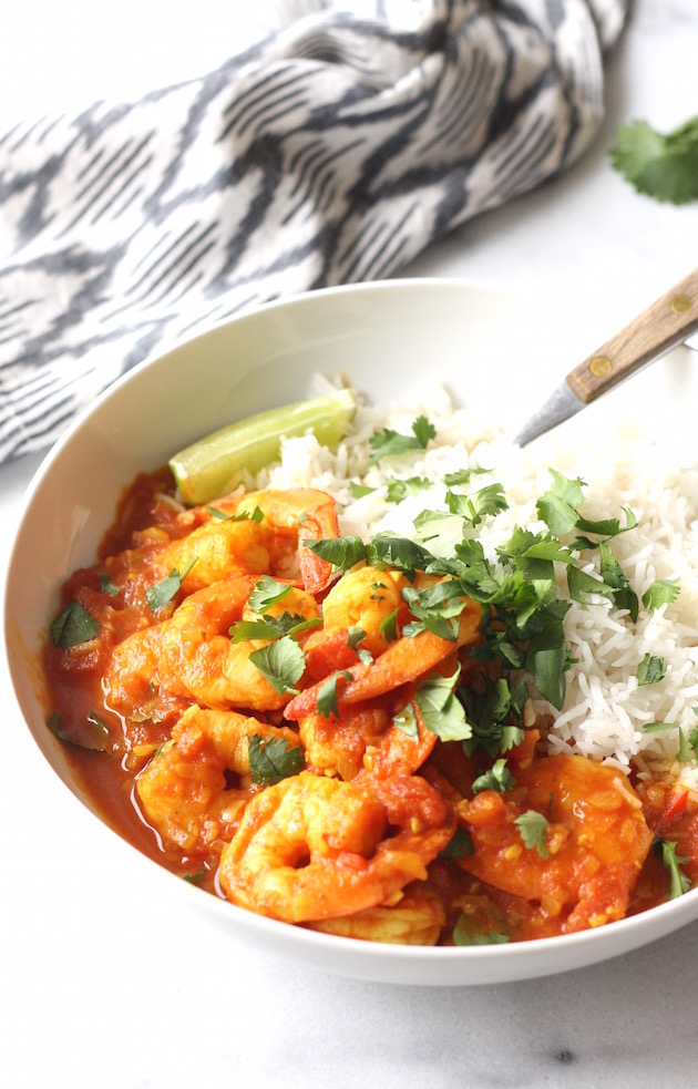 Tomato & Shrimp Curry recipe by SeasonWithSpice.com
