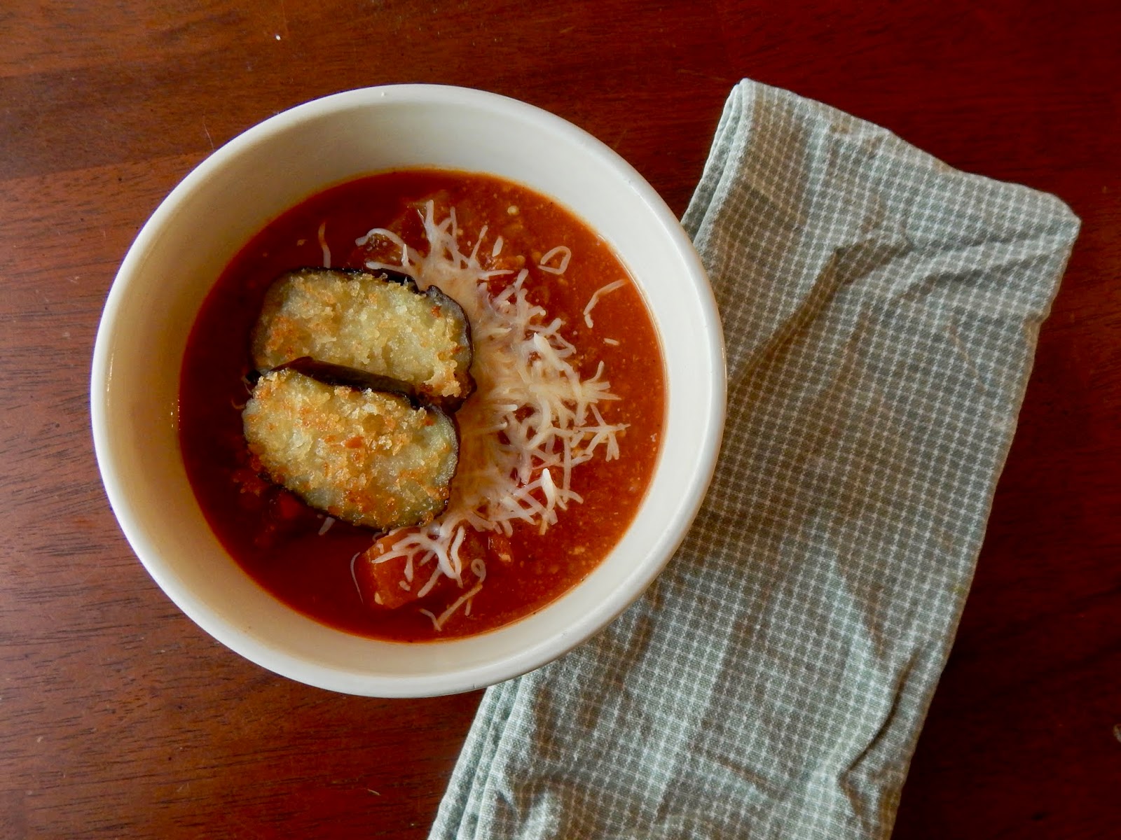 The Nerdy Chef Eggplant Parmesan Soup