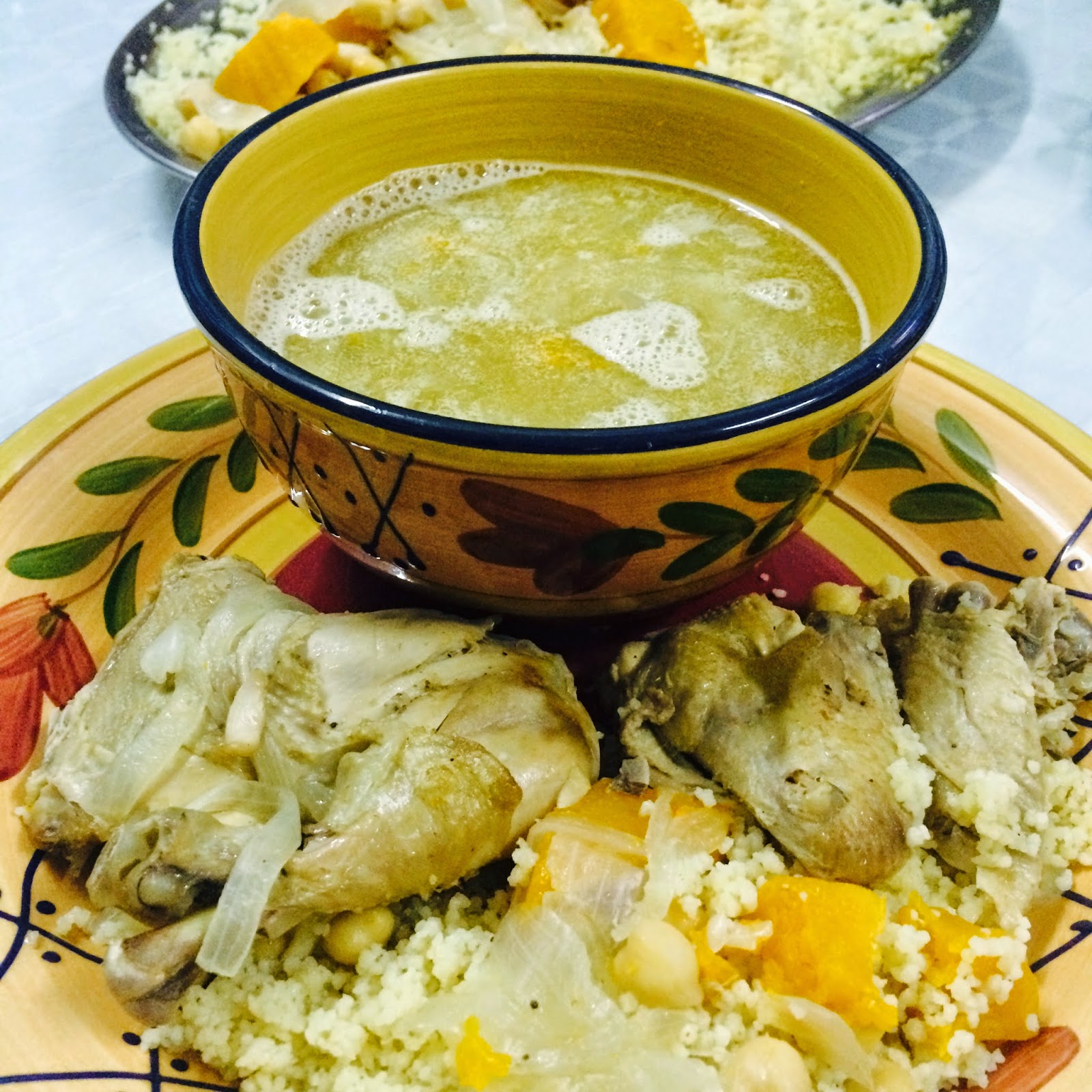 Meme's Cooking Adventures Chicken Couscous with Pumpkin Chunks كسكسو
