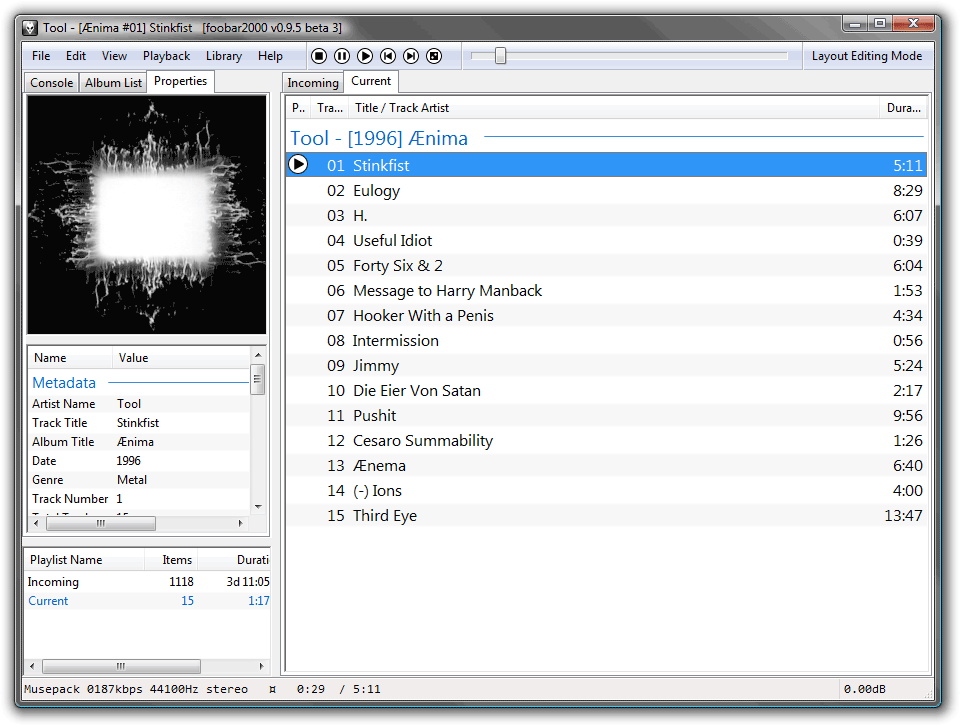 Download foobar2000 v1.1.3 : An advanced audio player for Windows