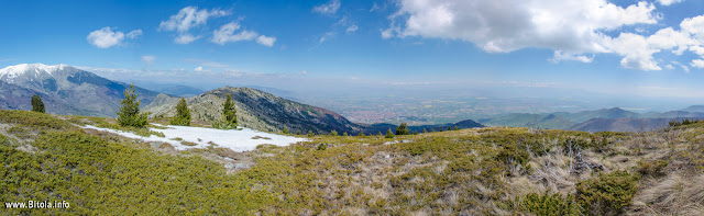 Bitola city Panorama - view from Neolica Hiking Trail