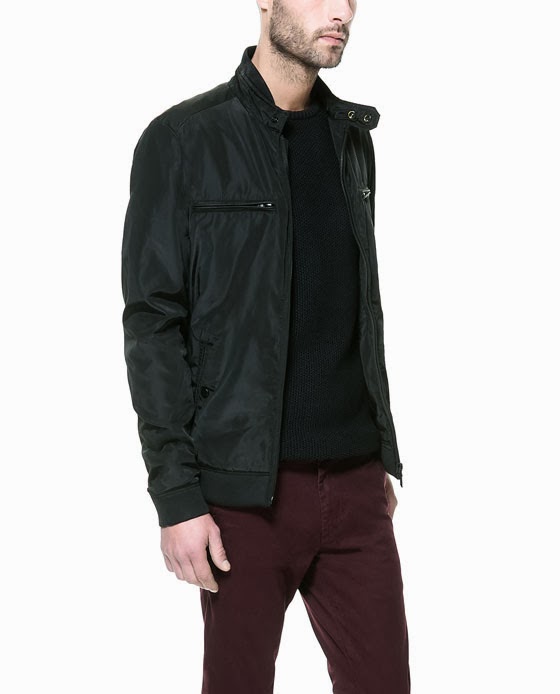 6 Moda zara jackets 2014 for men JACKET WITH STRETCH SIDES