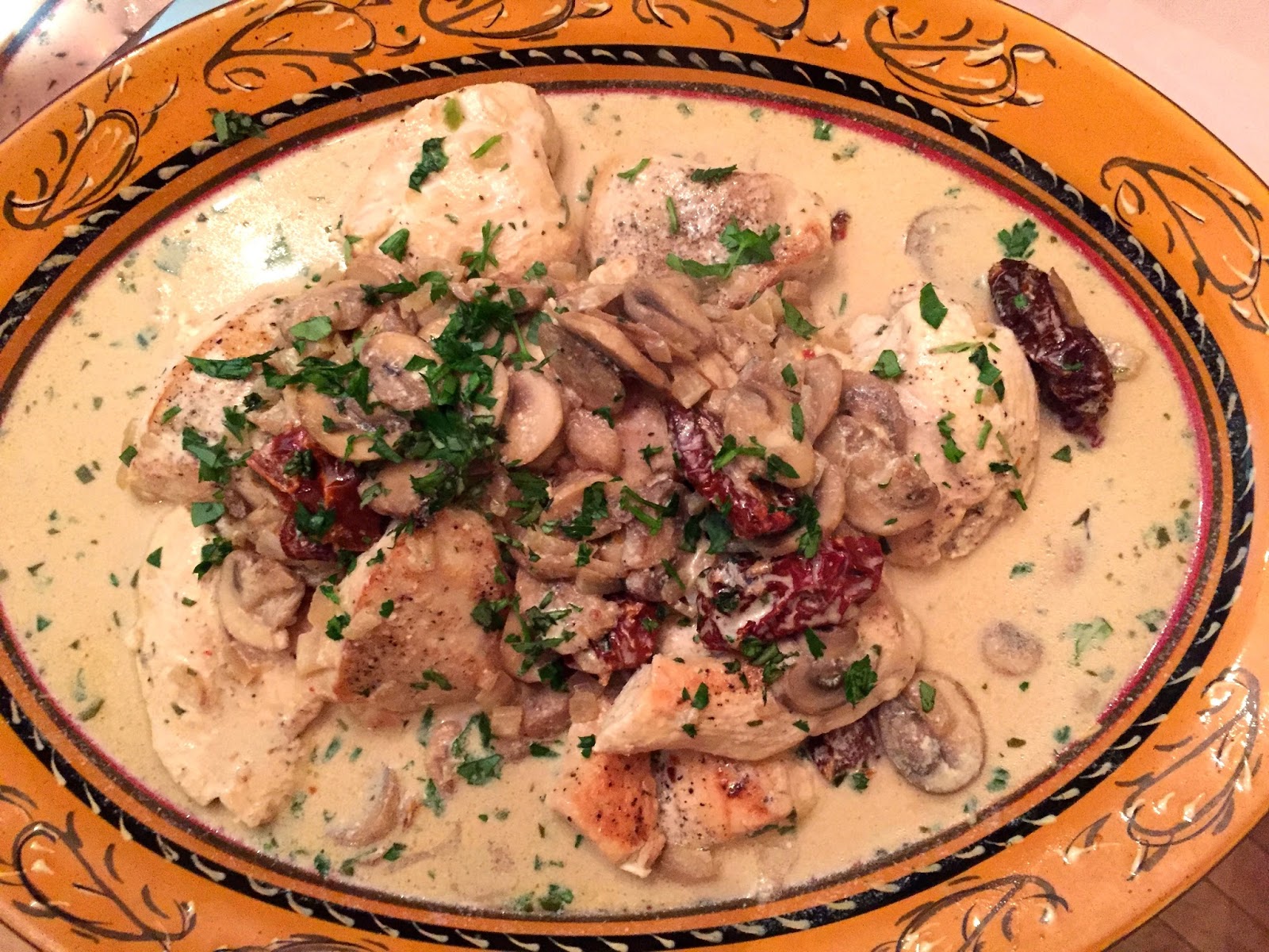 KnitOne,PearlOnion Chicken and Mushrooms with Tarragon Cream Sauce