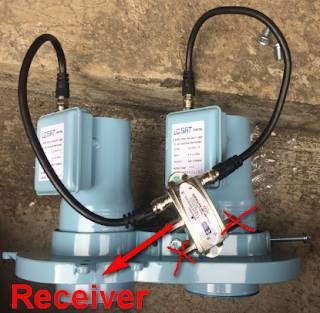 2 lnb switch outside Cara Merakit 2 lnb untuk Palapa D dan Telkom 4