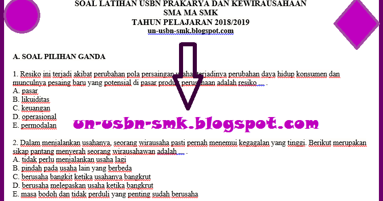 Soal Usbn Prakarya Dan Kewirausahaan Smk 2018 Jawabanku.id