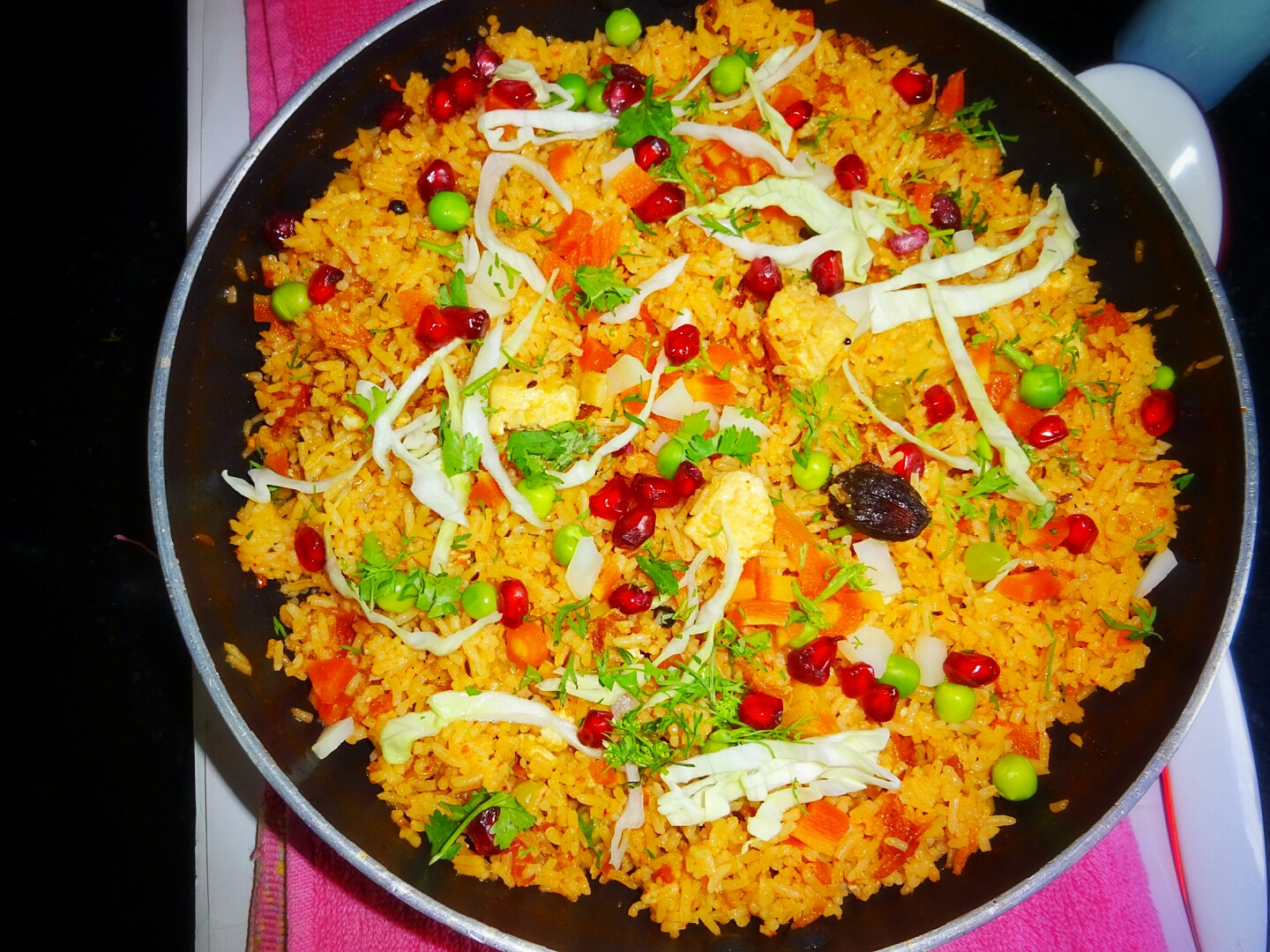 Veg Indian Good Food Recipes.. Veg Paneer Coconut Milk Pulao